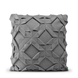 Szara wełniana poszewka na poduszkę HF Living Felt Origami, 50x50 cm