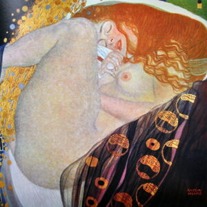 Obraz - reprodukcje 70x70 cm Danae, Gustav Klimt – Fedkolor
