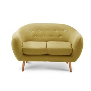 Żołtozielona sofa 2-osobowa Scandi by Stella Cadente Maison Constellation