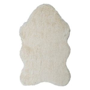 Kremowy dywan ze skóry ekologicznej Floorist Soft Bear, 90x140 cm