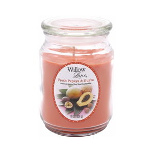 Świeczka w szkle z woskiem sojowym o zapachu papaji i guawy Candle-Lite, 115 h