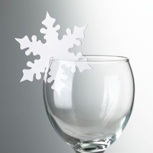 Zestaw 10 znaczników na szklanki Neviti White snowflake