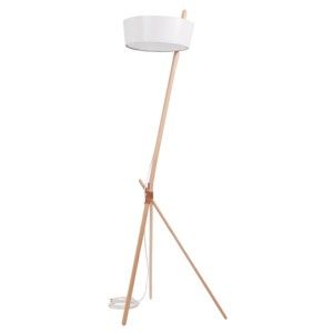 Biała lampa stojąca Woodendot Ka L