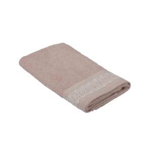 Beżowy ręcznik z bawełny Bella Maison Lace, 30x50 cm