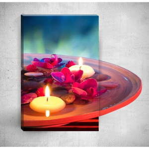 Obraz 3D Mosticx Candles With Flowers, 40x60 cm