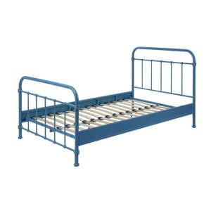 Niebieskie metalowe łóżko dziecięce Vipack New York, 120x200 cm