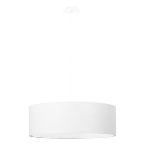 Biała lampa wisząca ze szklanym kloszem/z tekstylnym kloszem ø 45 cm Paktor – Nice Lamps