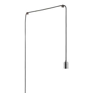 Lampa wisząca w czarno-srebrnym kolorze ø 4 cm Plug & Play – tala