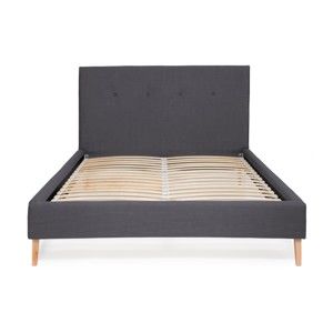 Granatowe łóżko Vivonita Kent Linen, 200x180 cm