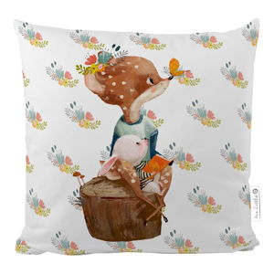 Poszewka na poduszkę z satyny bawełnianej Mr. Little Fox Rabbit, 50x50 cm