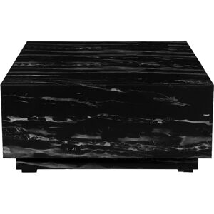 Czarny stolik w dekorze marmuru 100x100 cm Vito – Støraa
