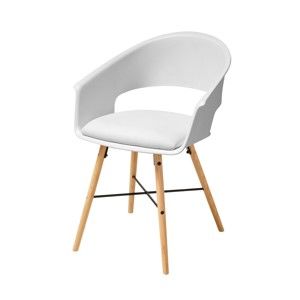 Białe krzesło z konstrukcją z drewna bukowego Actona Iwar