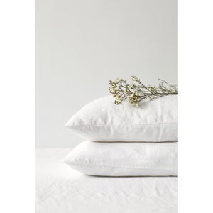 Biała poduszka lniana Linen Tales, 70x90 cm