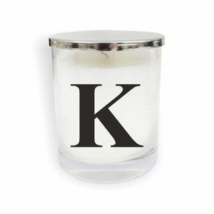 Biało-czarna świeczka North Carolina Scandinavian Home Decors Monogram Glass Candle K
