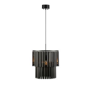 Lampa wisząca w kolorze matowej czerni z metalowym kloszem 42.5x42.5 cm Viento – Markslöjd