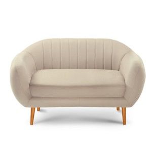 Beżowa sofa 2-sobowa Scandi by Stella Cadente Maison Comete