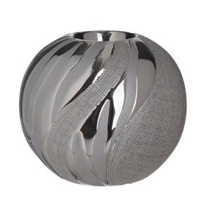 Ceramiczny świecznik w kolorze srebra InArt Votive, ⌀ 12 cm