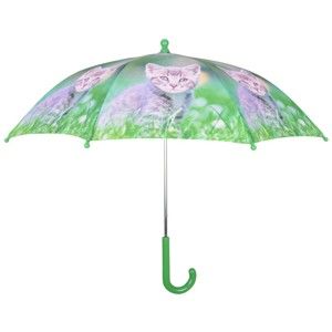 Zielona parasolka z nadrukiem kociątka Esschert Design Animals