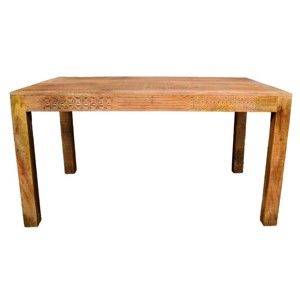 Stół z litego drewna mango Massive Home Ella, 90x120 cm