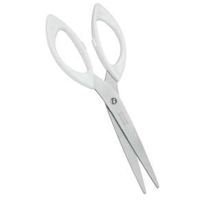 Białe nożyczki ze stali nierdzewnej Metaltex Scissor, dł. 21 cm