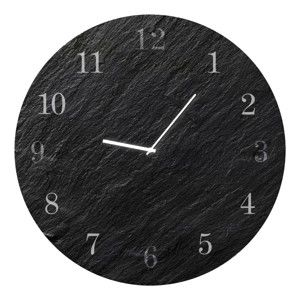 Zegar ścienny Styler Glassclock Carbon, ⌀ 30 cm