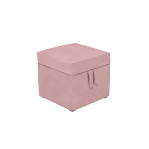 Różowy puf z miejscem do przechowywania KICOTI Cube
