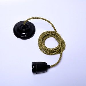 Żółty kabel z czarną oprawką Filament Style Diamond