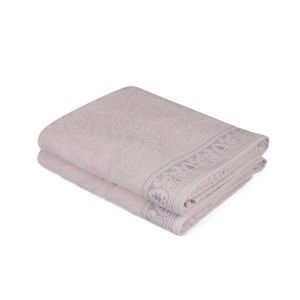 Zestaw 2 liliowych ręczników Catherine