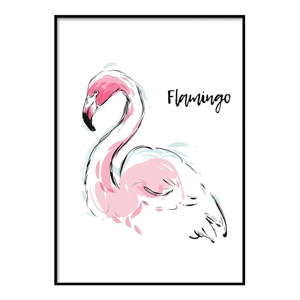 Plakat DecoKing Flamingo Aquarelle, 100x70 cm