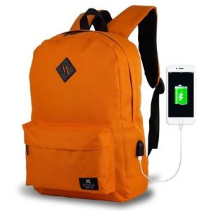 Pomarańczowy plecak z portem USB My Valice SPECTA Smart Bag