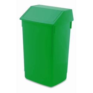 Zielony kosz na śmieci z podnoszonym wiekiem Addis, 41x33,5x68 cm