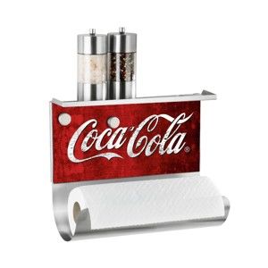 Magnetyczny uchwyt na ręczniki papierowe z półeczką na przyprawy Wenko Coca-Cola Classic