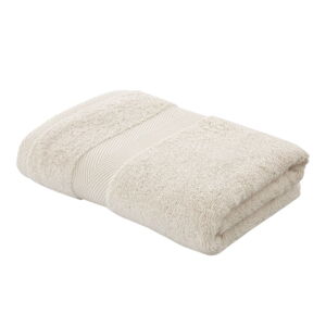 Kremowy ręcznik bawełniany z jedwabiem 50x90 cm - Bianca