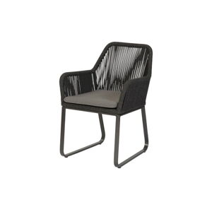 Czarno-szare metalowe krzesło ogrodowe Plaza – Exotan