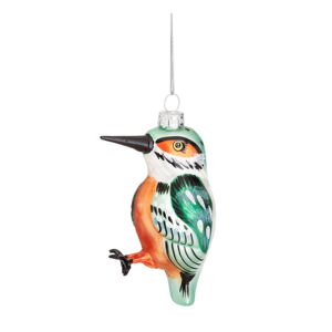 Szklana ozdoba świąteczna Kingfisher – Sass & Belle