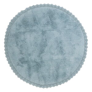 Niebieski ręcznie wykonany dywan z bawełny Nattiot Perla, ø 110 cm
