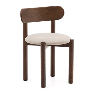 Brązowe/kremowe krzesła zestaw 2 szt. z litego drewna dębowego Nebai – Kave Home