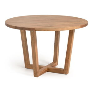 Naturalny okrągły stół z litego drewna akacjowego ø 120 cm Nahla – Kave Home