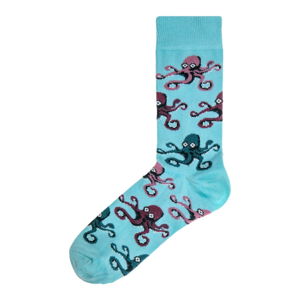 Jasnoniebieskie skarpety damskie Funky Steps Octopus, rozmiar 35–39