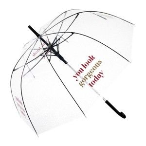 Przezroczysty parasol Birdcage You Look Georgeous Today, ⌀ 100 cm