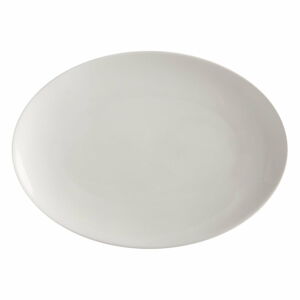 Biały porcelanowy talerz Maxwell & Williams Basic, 30x22 cm
