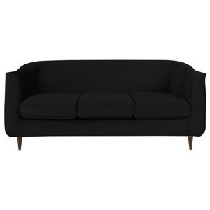 Czarna aksamitna sofa Kooko Home Glam, 175 cm