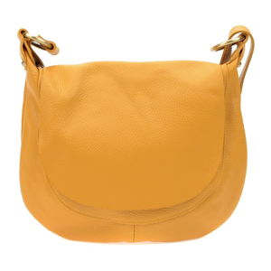 Damska żółta skórzana torebka na ramię Isabella Rhea