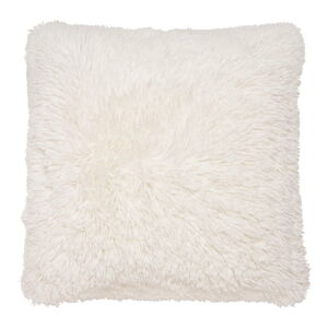Biała poduszka z sztucznego futerka Catherine Lansfield, 45x45 cm