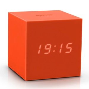 Pomarańczowy budzik LED Gingko Gravitry Cube