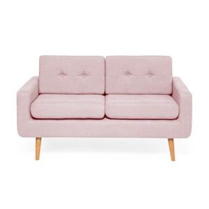 Różowa sofa 2-osobowa Vivonita Ina
