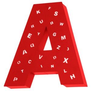 Czerwona dekoracja świetlna w kształcie litery Glimte Letter A