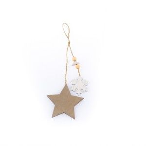 Świąteczna dekoracja wisząca w kształcie gwiazdy i płatka śniegu Dakls Sebastian