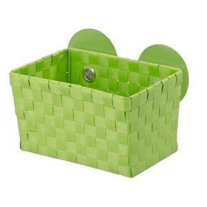 Zielony koszyk z przyssawkami Wenko Fermo