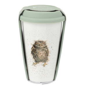 Kubek podróżny z porcelany kostnej Royal Worcester Owl, 310 ml